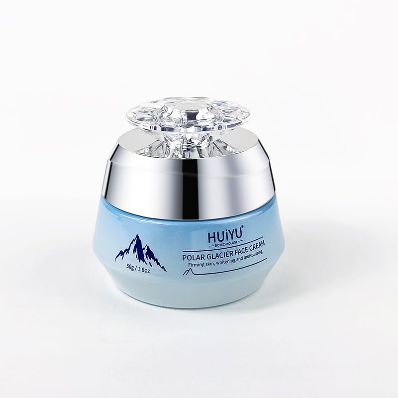 Manufacture Spraying Color Blue 50g Empty Cosmetic Jar Custom Face Cream Container with Cap and Lips