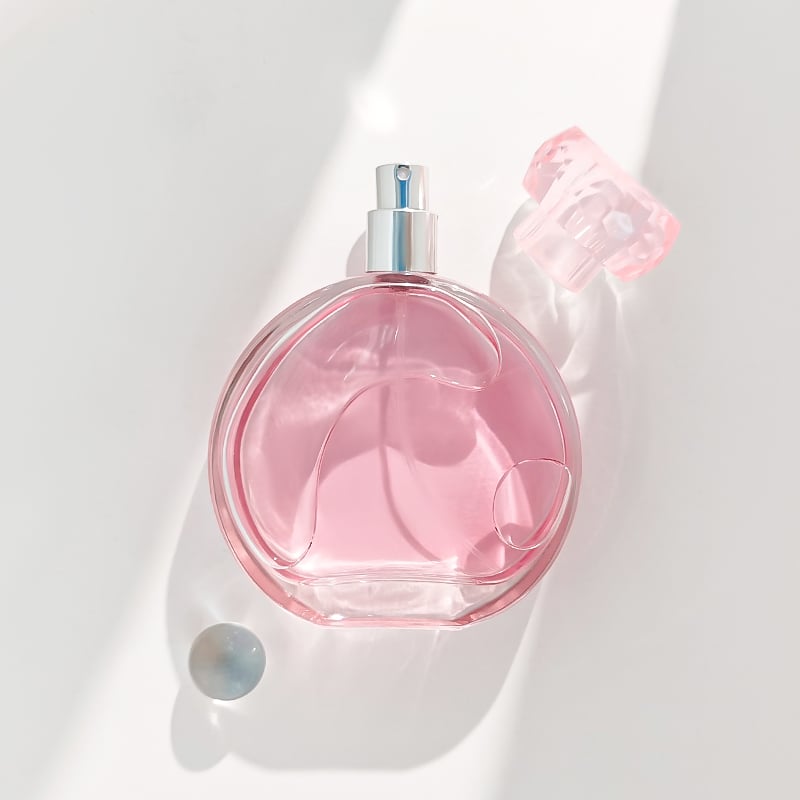 100ml Round Clear Glass Perfume Bottle With Silver Cap HY-S005