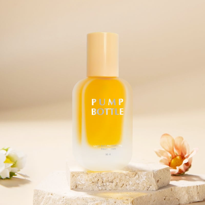 Luxus kosmetikai emulziós csomagolás sík újratöltött mat szivárványos üveg pamutó palack 30ml