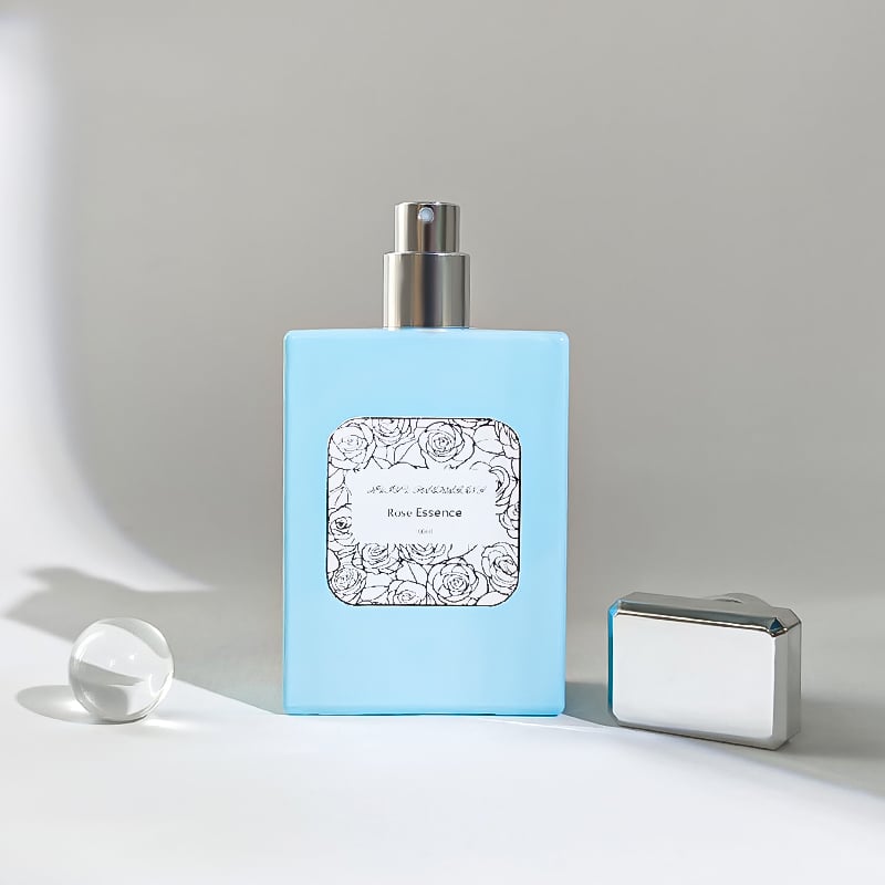 Elegant Blue Glass Perfume Bottle 100ml HY-S006