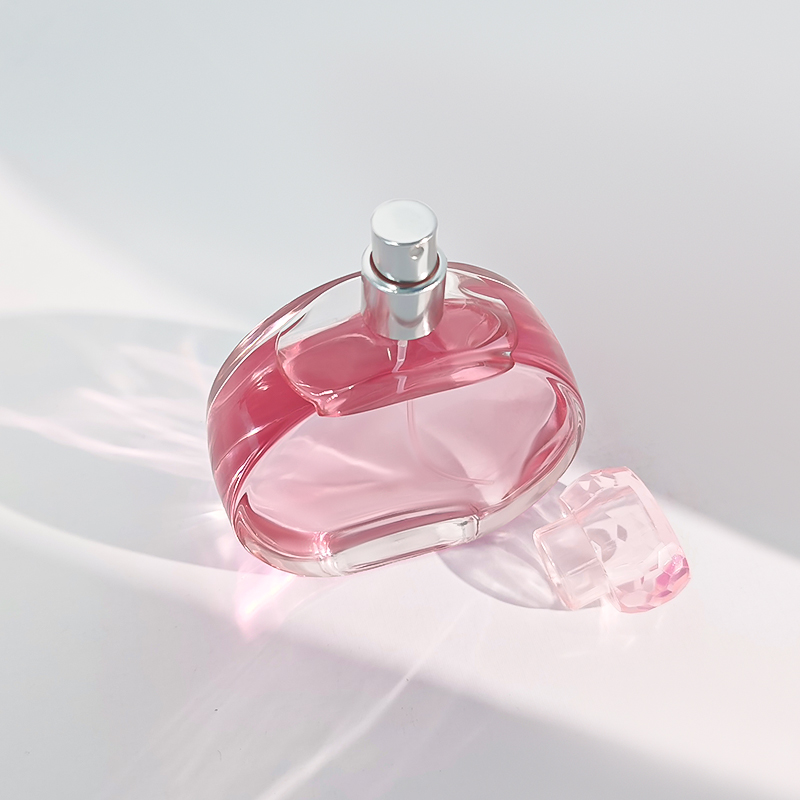 100ml Round Clear Glass Perfume Bottle With Silver Cap HY-S005
