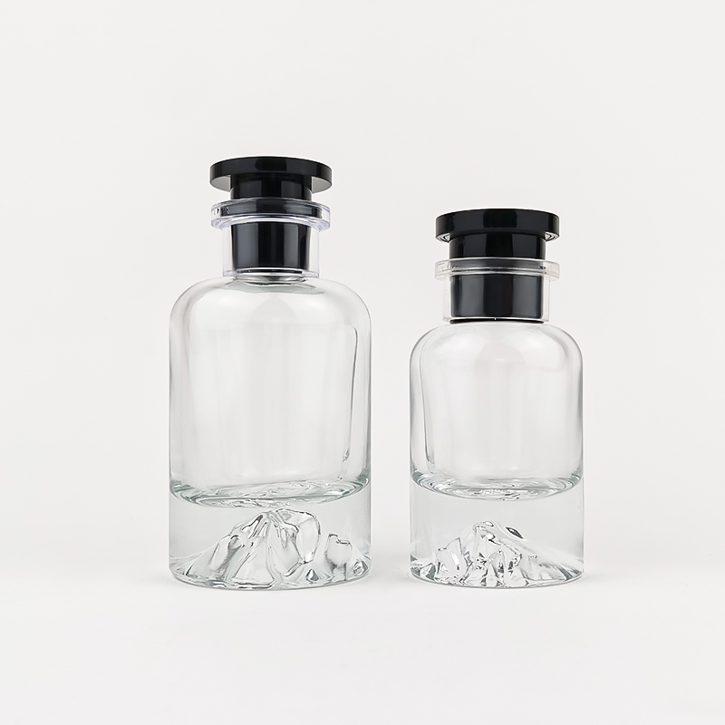 Fashion Heavy Base Mountain Stone Empty 30ml 50ml 100ml Cylinder Glass Perfume Bottles