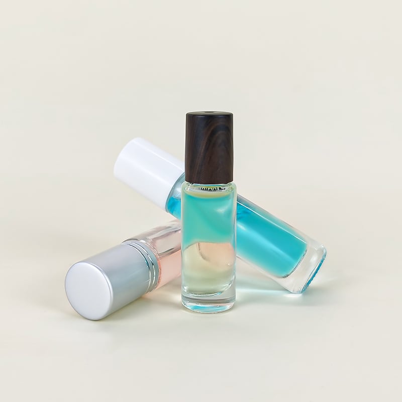 5ml Custom Small Refillable Round Empty Roll On Perfume Oil Bottle