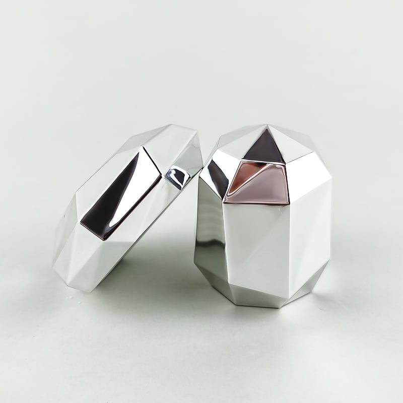 Irregular Gradient Black Cosmetic Glass Set with Silvery Cap HY-2448