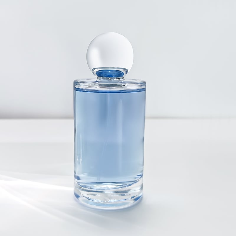 Wholesale HY-S007 Luxury Heavy Base Cylinder Glass Perfume Bottle Custom Logo