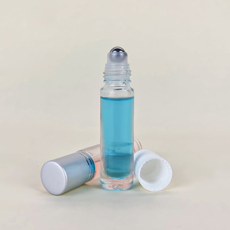 5ml Custom Small Refillable Round Empty Roll On Perfume Oil Bottle