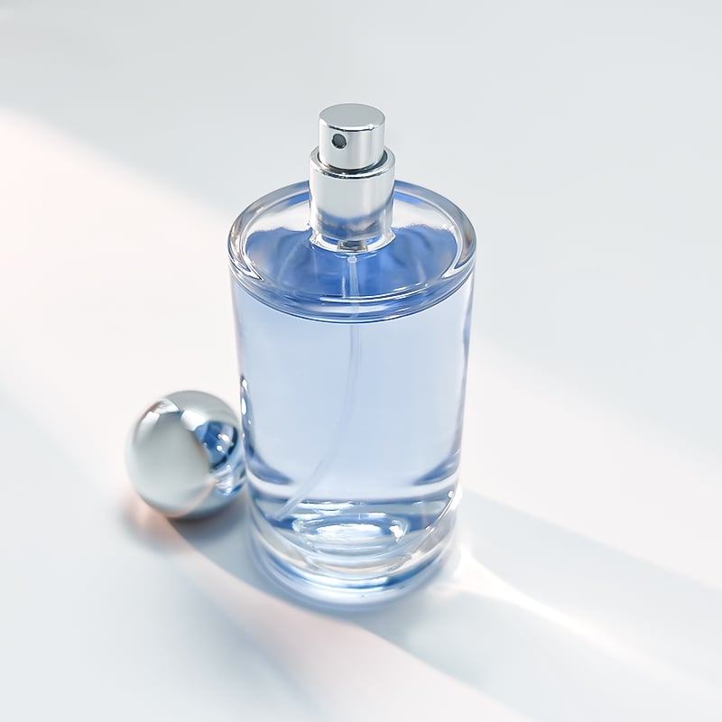 Wholesale HY-S007 Luxury Heavy Base Cylinder Glass Perfume Bottle Custom Logo