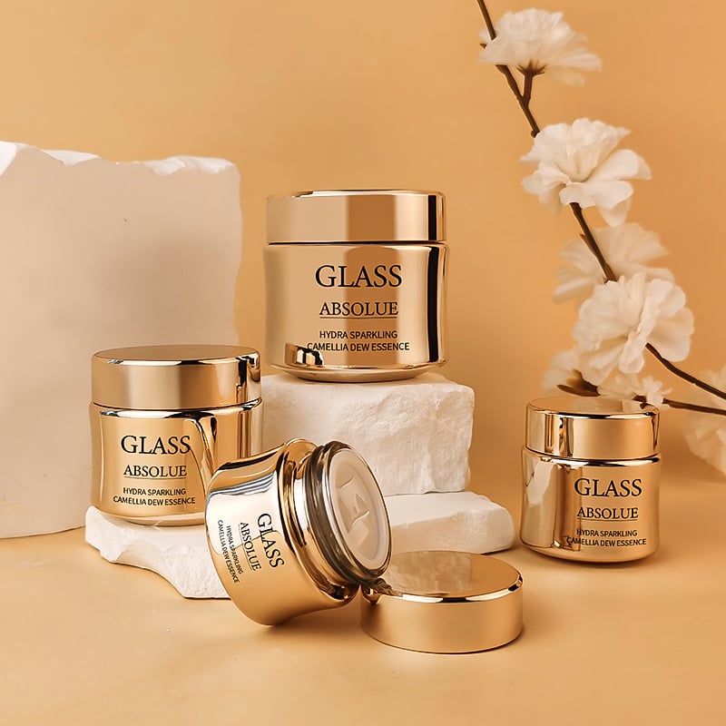 Wholesale High End Luxury Gold Skin Care Glass Bottles HY-2455