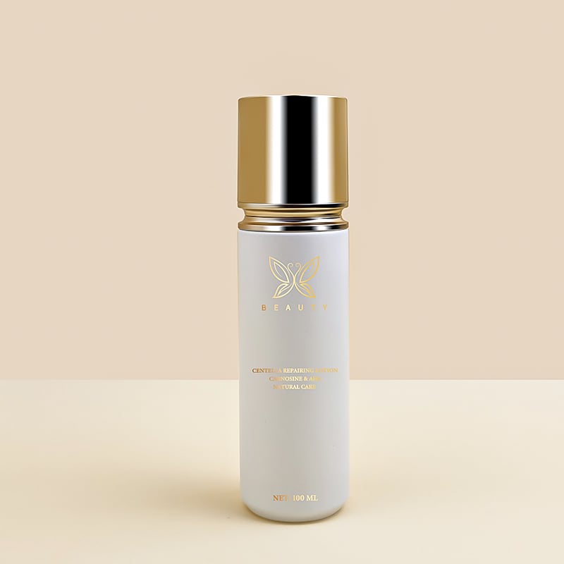 Gold Cap White Luxury Cosmetics Glass Bottle Set HY-2439