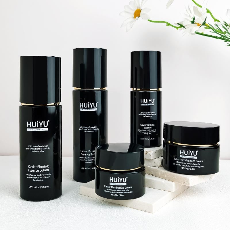 Black Flat High End Skin Care Lotion Bottle Set HY-2440