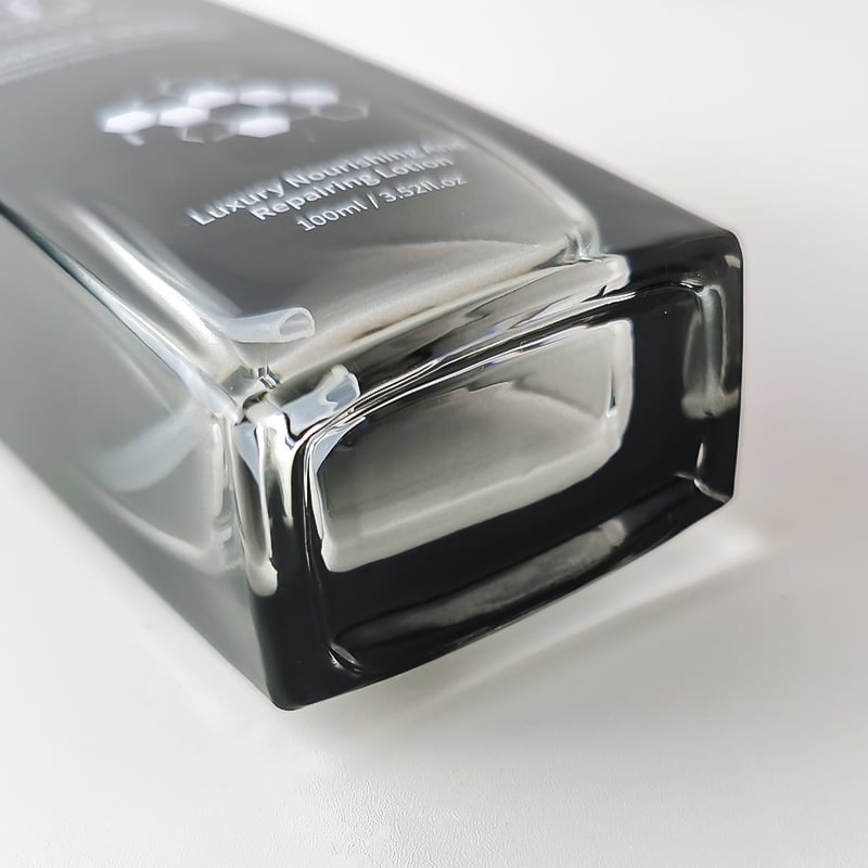 Gradient Black Flat Glass Cosmetic Packaging Set HY-2445