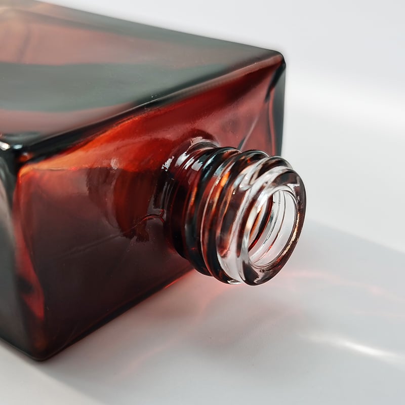 Custom Color Square 120ml 50ml 30ml Amber Glass Essential Oil Dropper Bottle HY-1902