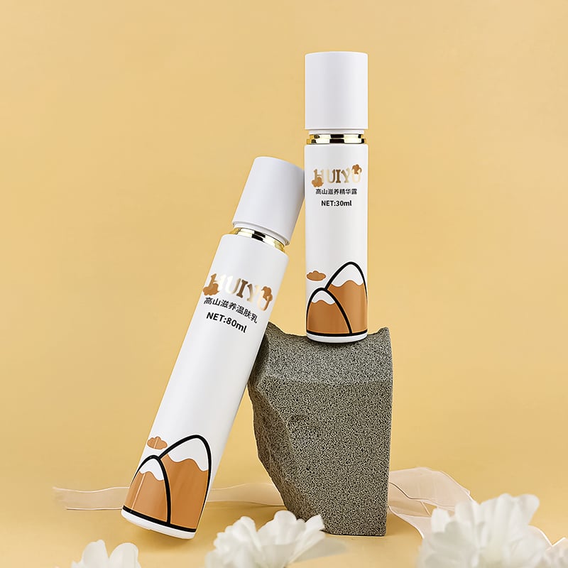 Slender Cylinder Reusable Empty Glass Skincare Bottle HY-2454