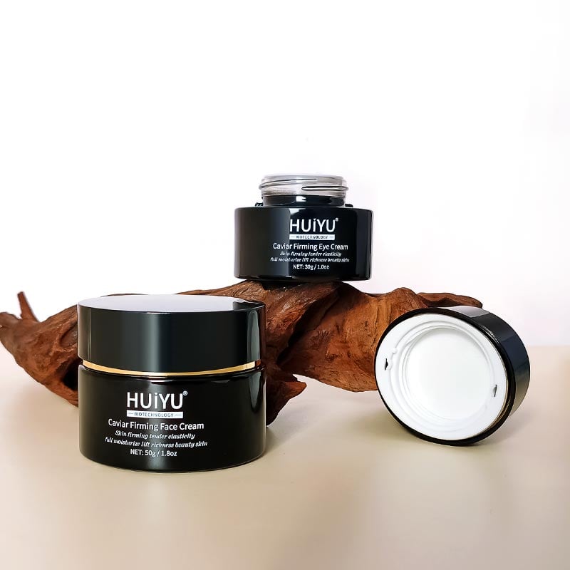 30ml 50ml Round Black Empty Cosmetic Cream Jar with Lids HY-2440