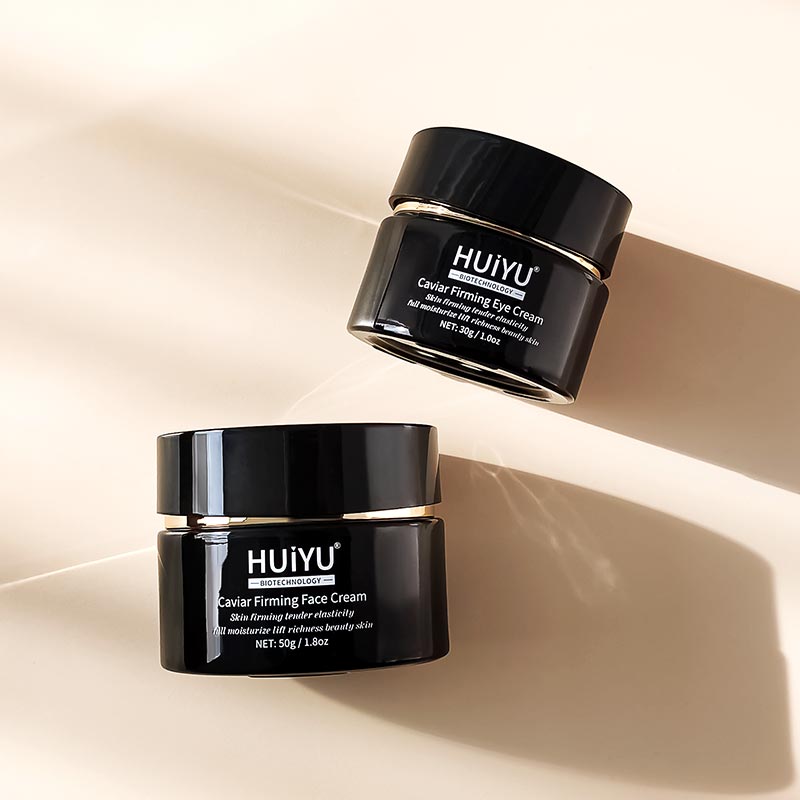 30ml 50ml Round Black Empty Cosmetic Cream Jar with Lids HY-2440