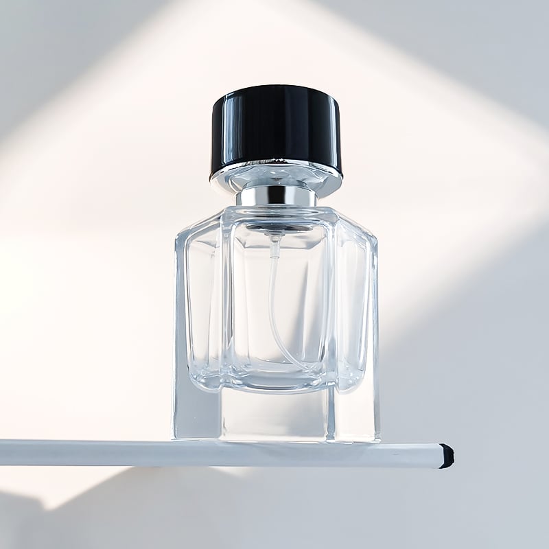 40ml Custom Unique Empty Clear Fragrance Glass Perfume Bottle with Spray Pump