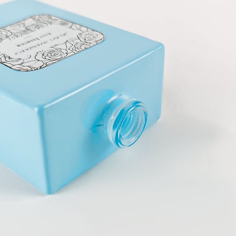 Elegant Blue Glass Perfume Bottle 100ml HY-S006