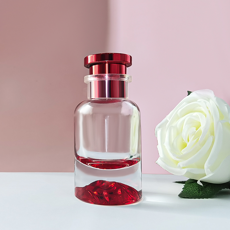 Fashion Heavy Base Mountain Stone Empty 30ml 50ml 100ml Cylinder Glass Perfume Bottles