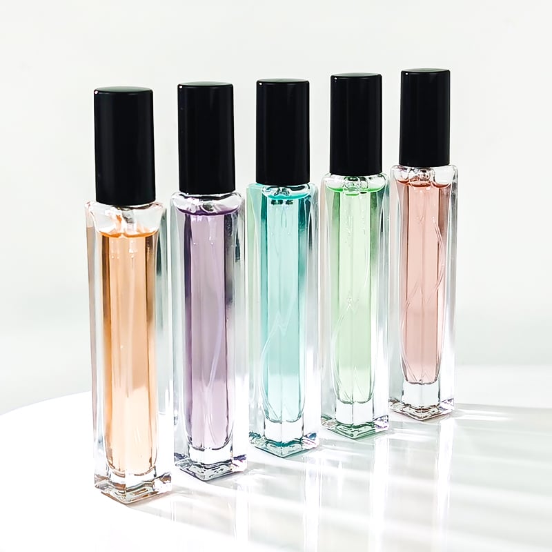 New Arrival Perfume Packaging Custom Square Glass 10ml Perfume Bottle with Box