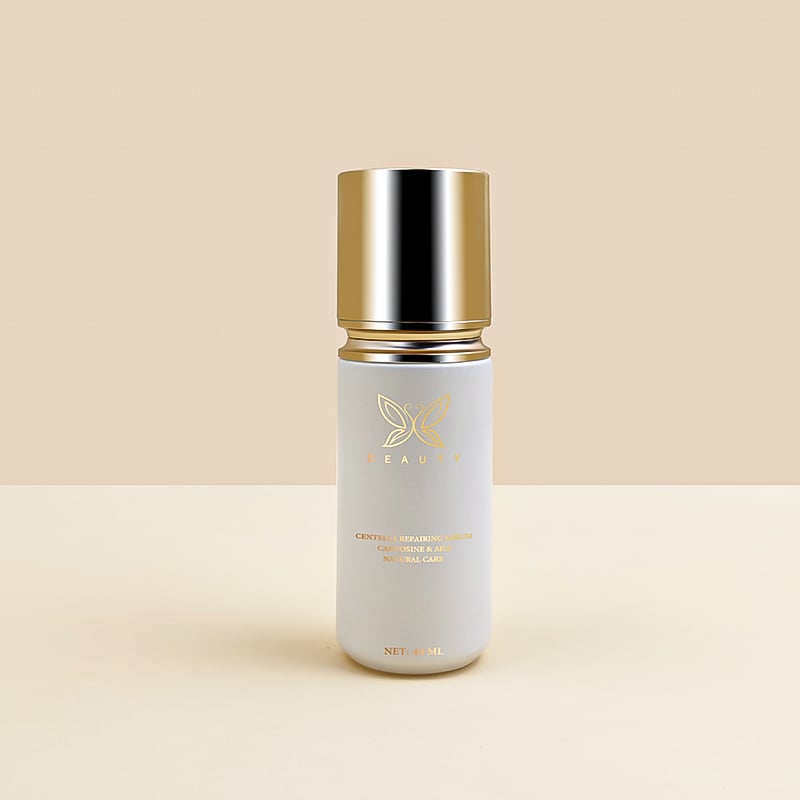 Gold Cap White Luxury Cosmetics Glass Bottle Set HY-2439
