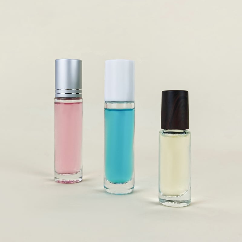 5ml Custom Small Refillable Round Empty Roll On Perfume Oil Bottle