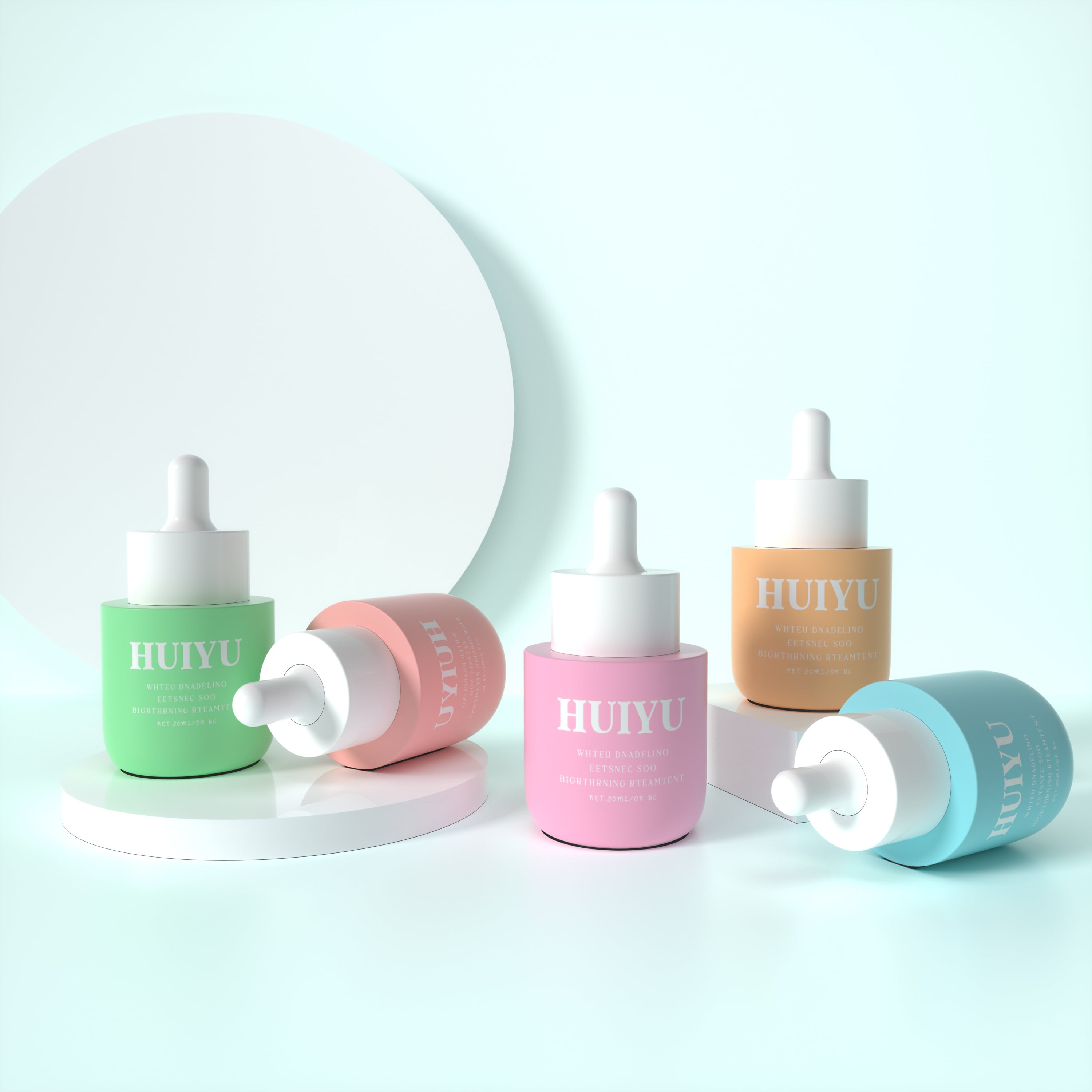 Customize Green Glass Dropper Bottles with Rubber Head