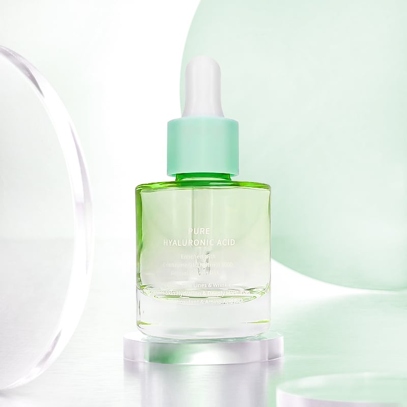 Colorful Cosmetic Glass Packaging Eco Friendly 30ml Empty Purple Green Glass Dropper Bottle for Skin Care Serum