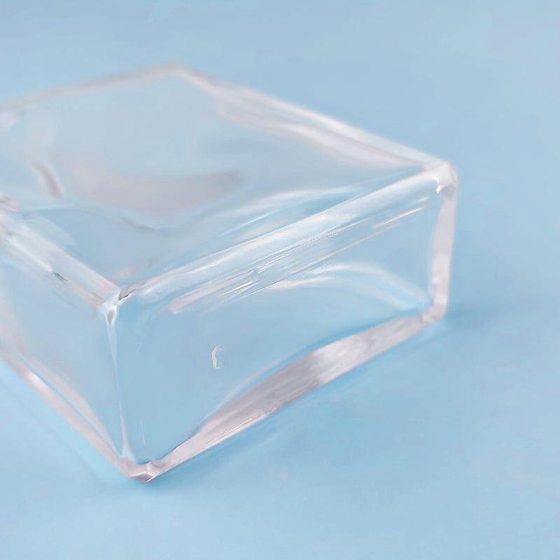Custom 100ml Transparent Square Glass Perfume Bottle HY-S003