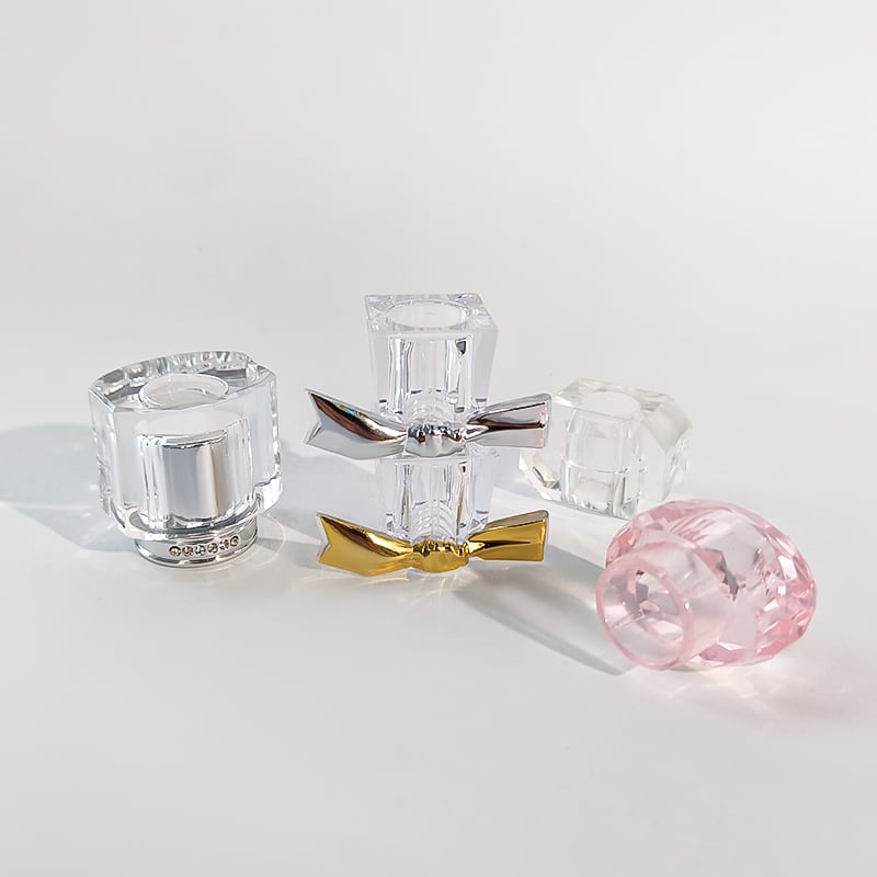100ml Round Clear Glass Perfume Bottle With Silver Cap HY-S005