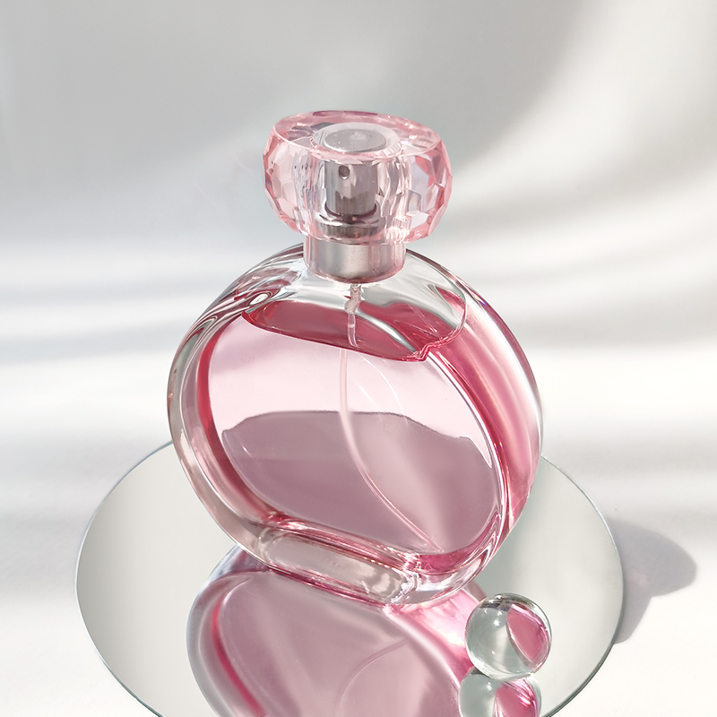 100ml Round Clear Glass Perfume Bottle With Silver Cap HY-S005