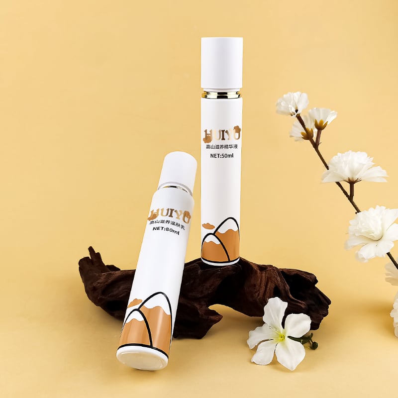 Slender Cylinder Reusable Empty Glass Skincare Bottle HY-2454