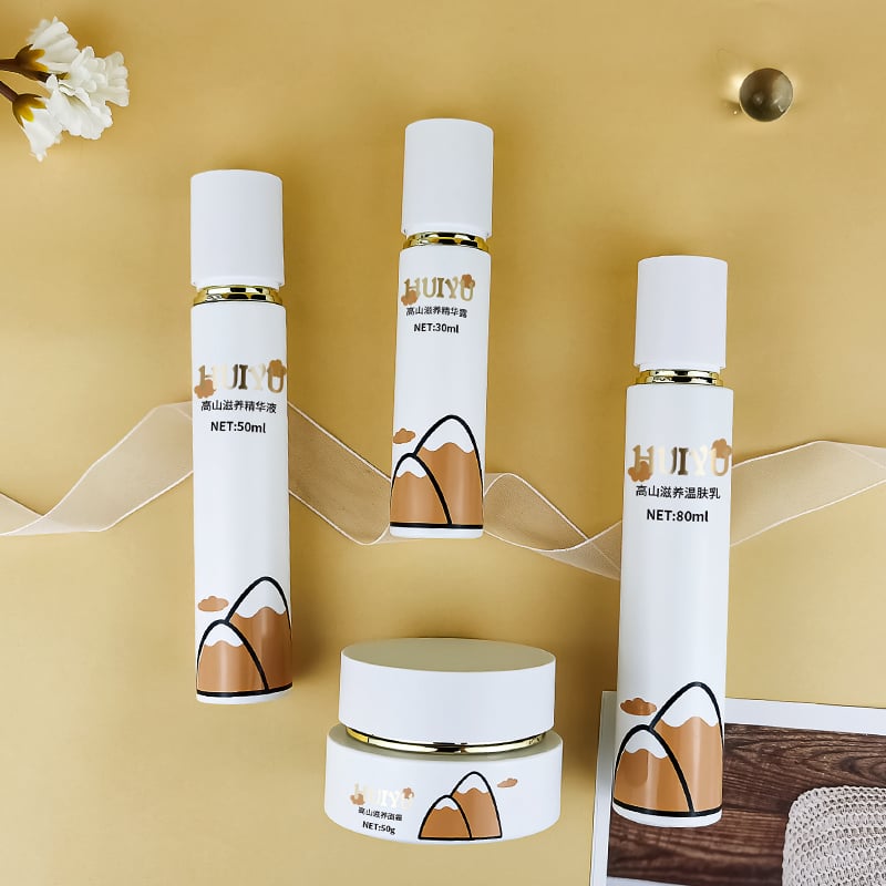 Slender Cylinder Reusable Empty Glass Skincare Bottle HY-2454