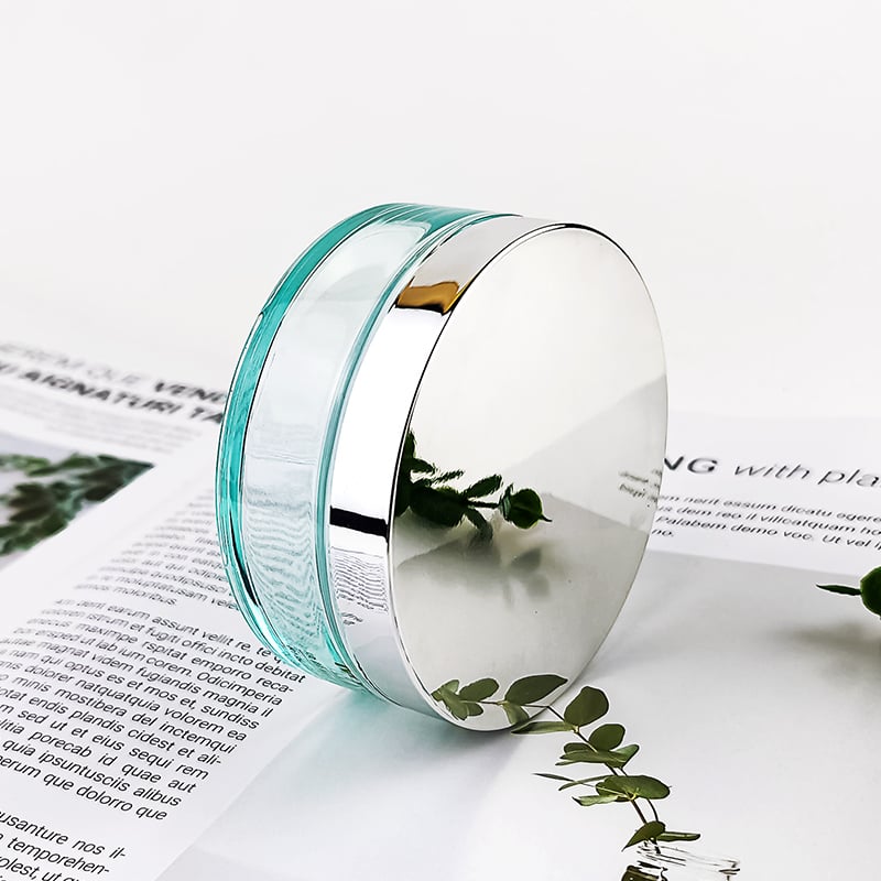Custom Cosmetic Packaging Jar with Silver Cap HY-1882