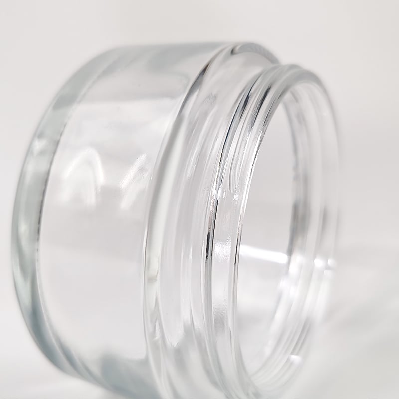 200g 250g Klar Transparent Matte Kosmetikk Glass Rund Beholder Kroppssmør Jern Emulsjon Krem Beholder HY-1904