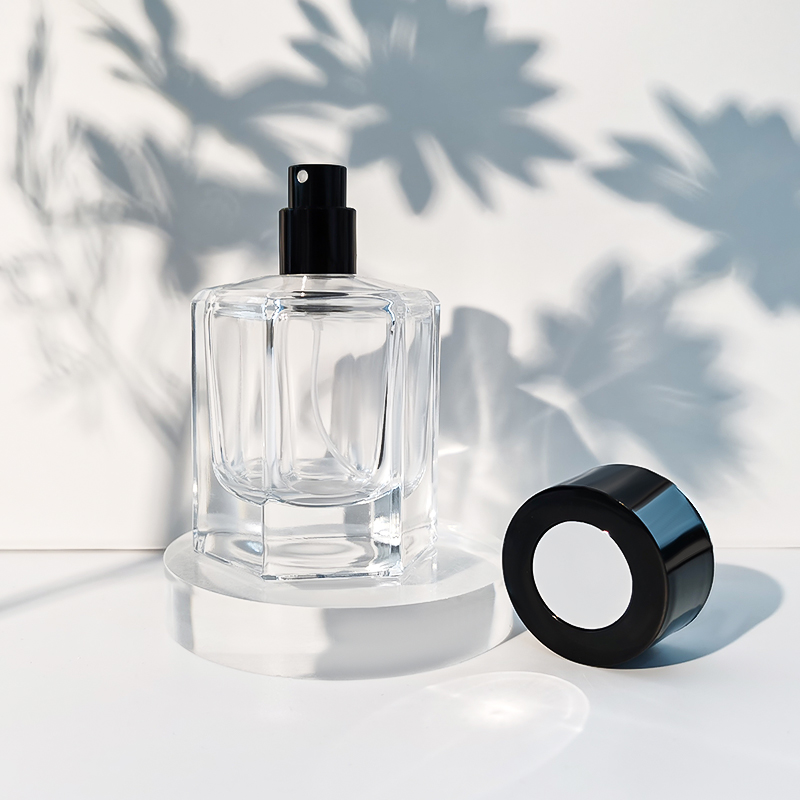 40ml Custom Unique Empty Clear Fragrance Glass Perfume Bottle with Spray Pump