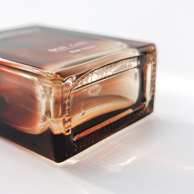 Custom Color Square 120ml 50ml 30ml Amber Glass Essential Oil Dropper Bottle HY-1902