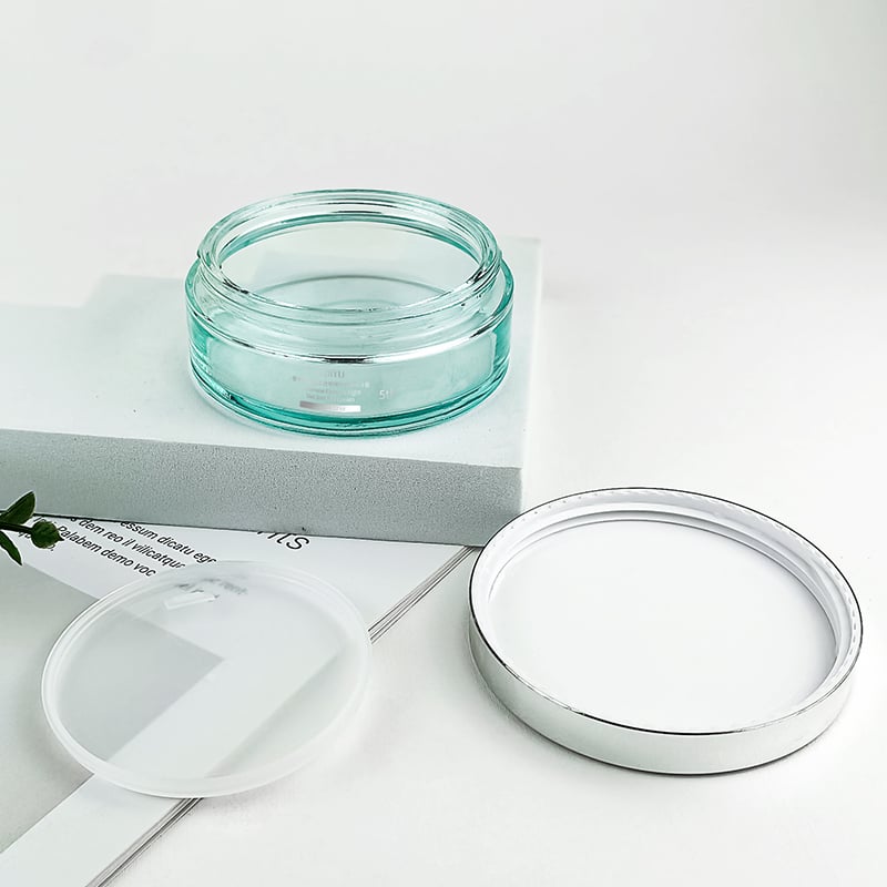 Custom Cosmetic Packaging Jar with Silver Cap HY-1882