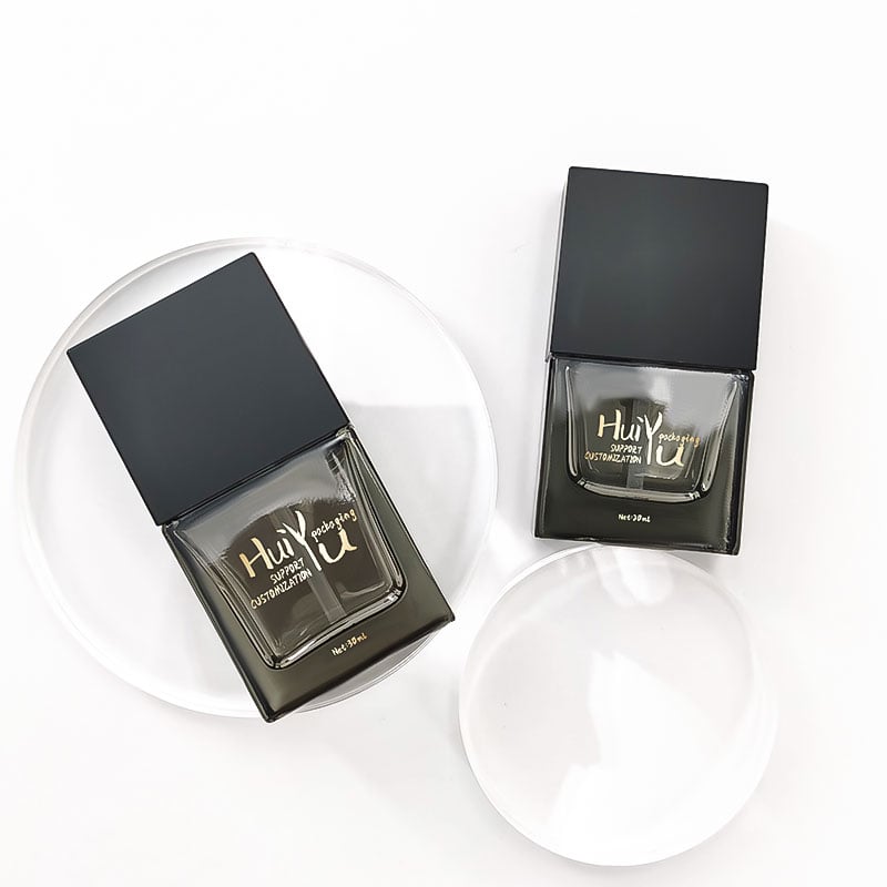 Custom Logo 20ml 30ml 50ml Makeup Refillable Leak-proof Square Glass Foundation Bottle with Pump