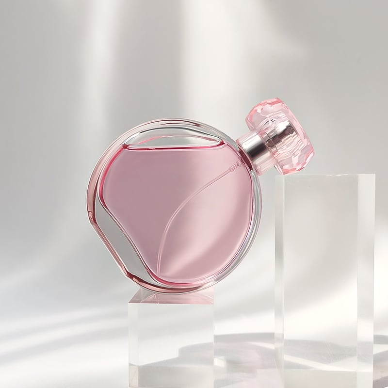 100ml Round Clear Glass Perfume Bottle With Silver Cap HY-S005