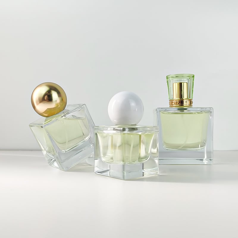100ml 50ml 30ml custom cube glass perfume bottle in bulk HY-P359