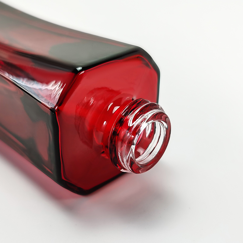 Red Unique Luxury Slim Skincare Serum Glass Bottle with Dropper HY-1907