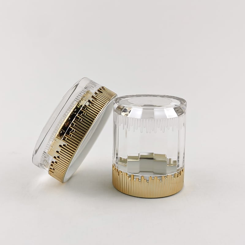 Black Gold Luxury Skin Care Cream Glass Jar 50g 30g Cosmetic Eye Cream Face Cream Containers With