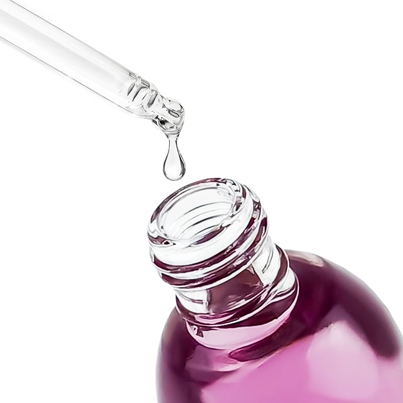 Vente en gros de flacon compte-gouttes en verre avec bouton-poussoir, flacon vide transparent de 15 ml pour sérum avec compte-gouttes