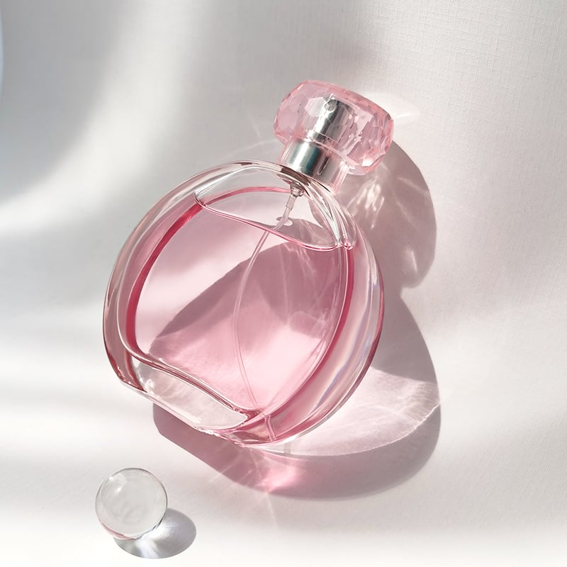 100ml Round Clear Glass Perfume Bottle With Silver Cap HY-S005
