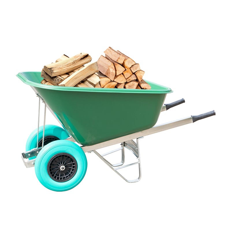 Heavy Duty Double Wheel Wheelbarrow