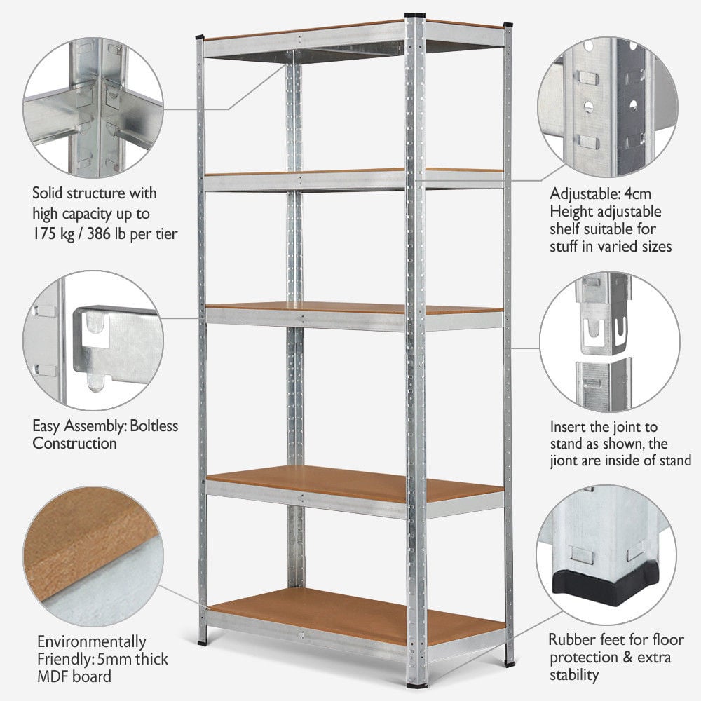 What makes a powder-coated metal shelf ideal for damp areas?