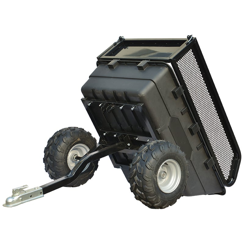 Heavy Duty 700KG Capacity With Tipping Bucket And Steel Axle Farm ATV Dump Trailer