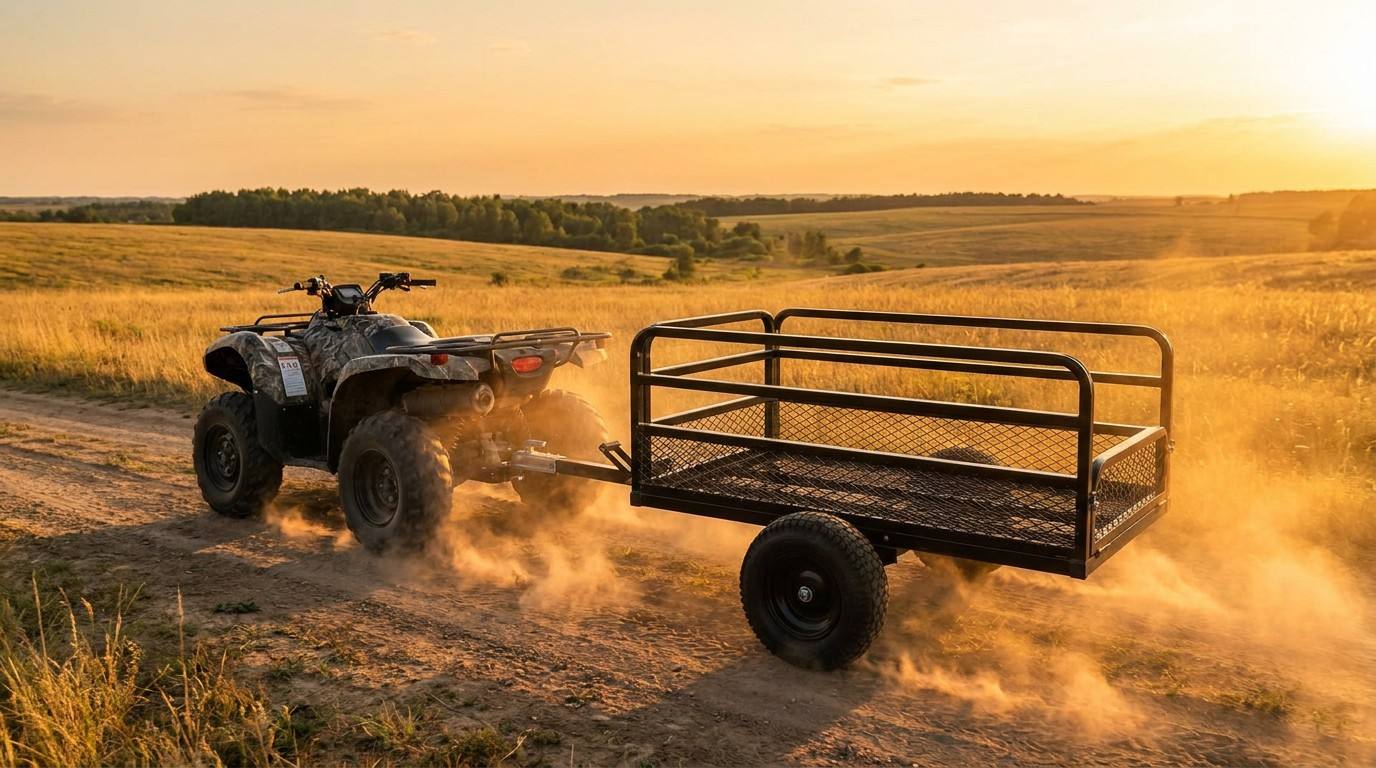 heavy duty steel atv utility dump trailer-2