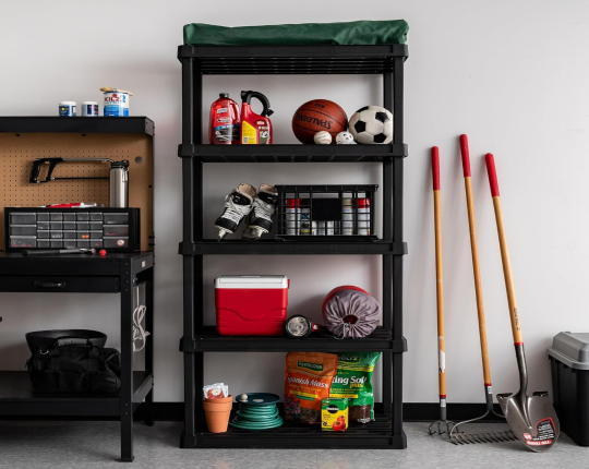 Upgraded Design: Ultra-Stable Plastic Shelves with Enhanced Load Capacity