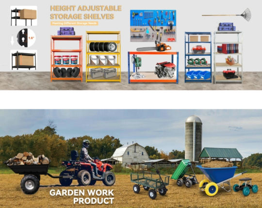 LONGWIN Launches Multi-functional Shelves & Garden Carts to Elevate Home and Outdoor Living